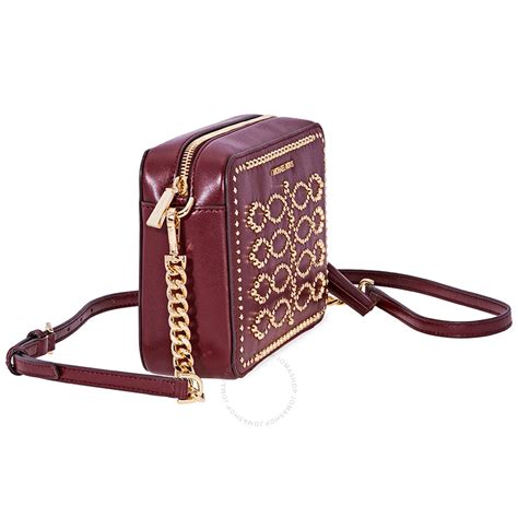 michael kors ginny studded sm crossbody leather handbag blossom|michael kors ginny daily purse.